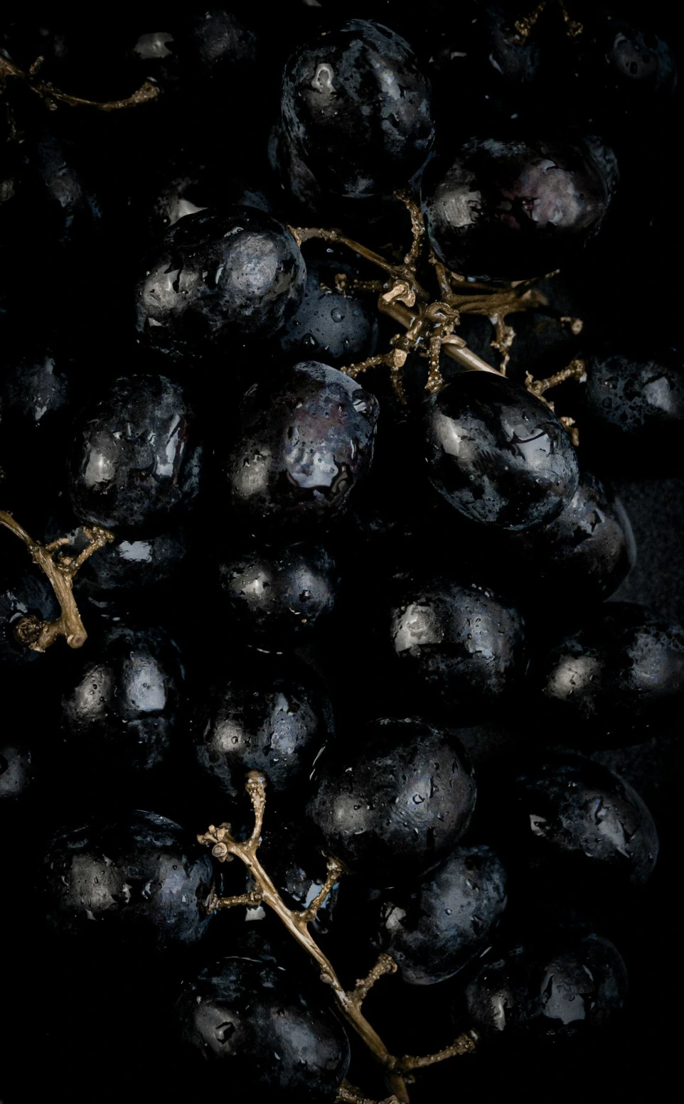 a bunch of grapes sitting on top of a table